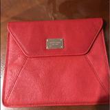 Michael Kors Accessories | Michael Kors Leather Sleeve Apple Macbook And Ipad | Color: Red | Size: Os