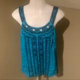 Jessica Simpson Tops | Jessica Simpson Womens Turquoise Cut Out Topsz M | Color: Blue/Green | Size: M
