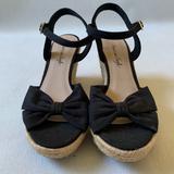 American Eagle Outfitters Shoes | American Eagle Black Espadrille Wedges | Color: Black/Tan | Size: 9