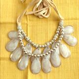 Anthropologie Jewelry | Anthropologie Crystal Bib Statement Necklace Fab! | Color: Blue/Silver | Size: Os