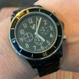 American Eagle Outfitters Accessories | American Eagle Ae Black Band Watch | Color: Black/Silver | Size: Os