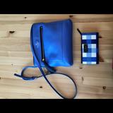 Kate Spade Bags | Blue Leather Kate Spade Shoulder Bag With Wallet | Color: Blue/White | Size: Os