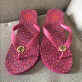 Tory Burch Shoes | (1771). Tory Burch Flip Flops. Sz 6.5 | Color: Pink | Size: 6.5