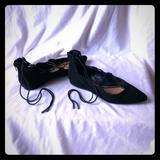 Nine West Shoes | Adorable Nine West Strappy Ballet Flats | Color: Black | Size: 7.5 But Fit Like A True 7