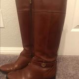 Tory Burch Shoes | Brown Leather Tory Burch Riding Boots | Color: Brown | Size: 7.5