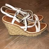 American Eagle Outfitters Shoes | American Eagle Outfitters Womens Espadrille Wedges | Color: Tan/White | Size: 9
