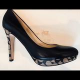 Coach Shoes | New Coach Signature Layla Heels | Color: Black/Brown | Size: 8.5