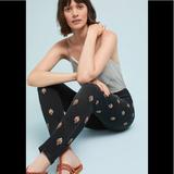 Anthropologie Jeans | Anthropology High Rise Embellished Skinny,28,New | Color: Black | Size: 28