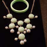 J. Crew Jewelry | J. Crew Necklace And Bracelet Set | Color: Green | Size: Os