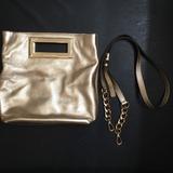 Michael Kors Bags | Michael Kors Leather Crossbody Bag | Color: Gold/Tan | Size: 11.5h X 12.5w X 2d