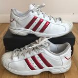 Adidas Shoes | Adidas Basketball Shell Top Sneakers | Color: Red/White | Size: 7