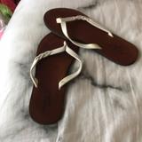 American Eagle Outfitters Shoes | American Eagle Flip Flops | Color: Brown/White | Size: 7