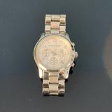 Michael Kors Jewelry | Michael Kors Ladies Watch. Silver With White Face | Color: Silver/White | Size: Os