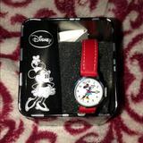 Disney Jewelry | Minnie Mouse Watch | Color: Red | Size: Os