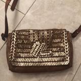 Anthropologie Bags | Anthropologie Cross-Body Purse | Color: Brown/Silver | Size: Os