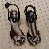 American Eagle Outfitters Shoes | American Eagle Wedges | Navy Blue Stripe | Size 7 | Color: Blue/White | Size: 7