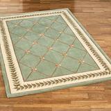 Floral Trellis Area Rug, 5'3" x 8', Sage