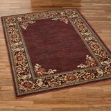 Florian Border Rectangle Rug Cordovan, 6'7" x 9'6", Cordovan