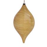 Vickerman 622384 - 11.5" Tan Wood Grain Drop Christmas Tree Ornament (2 pack) (MC197490)
