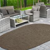 August Grove® Neufeld Braided Charcoal Indoor/Outdoor Area Rug Polyester/Polypropylene in Gray, Size 72.0 W x 0.0 D in | Wayfair