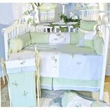 Zoomie Kids Aguirre 4 Piece Crib Bedding Set Cotton in Blue/Gray/Green | Wayfair 644POLF