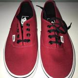 Vans Shoes | Authentic Red&Black Vans | Color: Black/Red | Size: 7