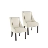 Safavieh Set of 2 Morris Arm Chairs with Stainless Steel Nail Head Trim