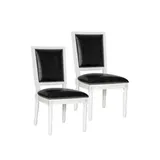 Safavieh Black Set of 2 Buchanan Rectangular Side Chairs
