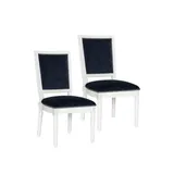 Safavieh Blue Set of 2 Buchanan Rectangular Side Chairs