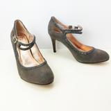 Anthropologie Shoes | Anthro Miss Albright Mary Jane Gray Suade Pump 10 | Color: Gray | Size: 10