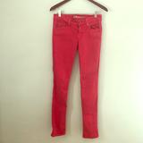 Anthropologie Jeans | Anthropologie Level 99 Red Skinny Jeans | Color: Red | Size: 27