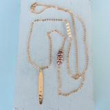 Anthropologie Jewelry | Gold Plated Pearl Accent Handcrafted Necklace | Color: Cream/Gold/Red | Size: 28 L Pendant 2.5 L And 5mm W