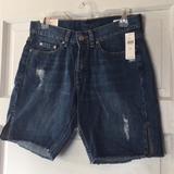 Anthropologie Shorts | Anthropologie Reiko Brand Jean Shorts Rips Nwt | Color: Blue | Size: 25
