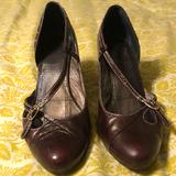 Anthropologie Shoes | Anthropologie Bobbi Blue Wedges | Color: Blue/Brown | Size: 8.5