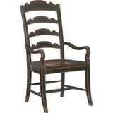 Hooker Furniture Hill Country Arm Chair Wood in Black, Size 45.0 H x 23.5 W x 27.0 D in | Wayfair 5960-75300-BLK
