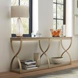 Hooker Furniture Elixir 77" Console Table Wood/Metal in Brown/Yellow, Size 33.25 H x 77.0 W x 16.5 D in | Wayfair 5990-85001-LTWD