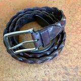 Coach Accessories | Coach Brown Leather Braided Belt | Color: Brown | Size: 40