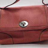 Coach Bags | Coach Coral Red Pebble Leather Crossbody Handbag | Color: Pink/Red | Size: Os