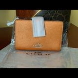 Coach Bags | Coach Small Trifold Wallet | Color: Orange | Size: Os