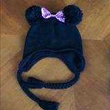 Disney Accessories | Disney Minnie Mouse Hat | Color: Black/Pink | Size: Osg