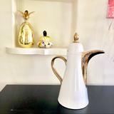 Anthropologie Party Supplies | Artisan Teapot | Color: Gold/White | Size: Os