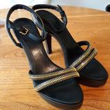 Burberry Shoes | Burberry Wooden Platform | Color: Black/Gold | Size: 11