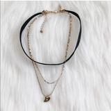 American Eagle Outfitters Jewelry | American Eagle Layered Choker | Color: Black/Gold | Size: Os