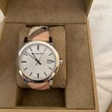 Burberry Accessories | Burberry Womans Watch | Color: Silver/Tan | Size: Os