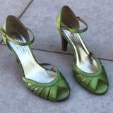 Coach Shoes | Coach Very Elegant Green 3.5 Inch Heels Size 6 | Color: Green | Size: 6