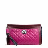 Coach Bags | Coach F50147 Park Quilted Leather Large Clutch | Color: Pink/Red | Size: Os