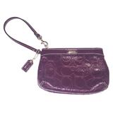 Coach Bags | Coach Eggplant Patent Leather Monogram Wristlet | Color: Purple/Silver | Size: 5x7.5