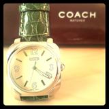 Coach Accessories | Coach Watch | Color: Green/Silver | Size: Os