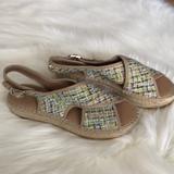 Anthropologie Shoes | Anthropology Sandals Sz 37 | Color: Blue/Green | Size: 6