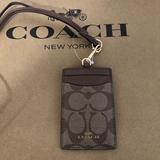 Coach Accessories | Authentic Coach Signature Khakibrown Lanyard Nwt | Color: Brown/Tan | Size: Os